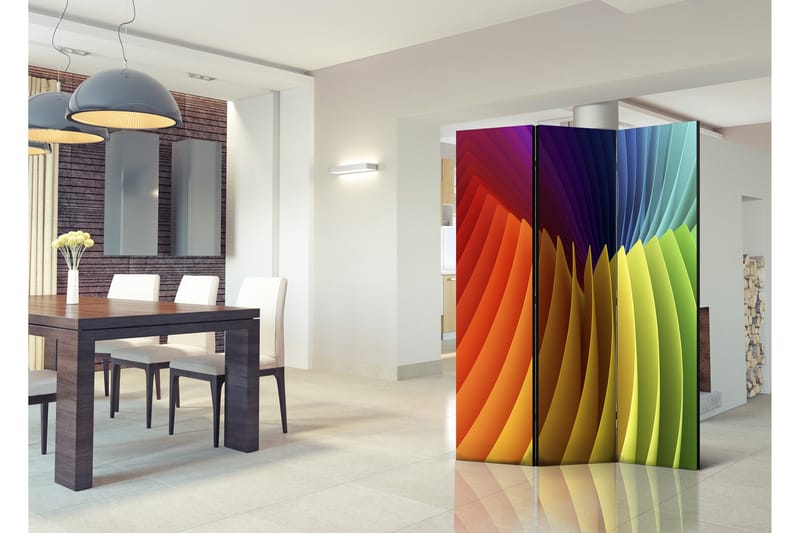 Romdeler Rainbow Wave 135x172 - Artgeist sp. z o. o. - Innredning - Romdelere - Bretteskjerm