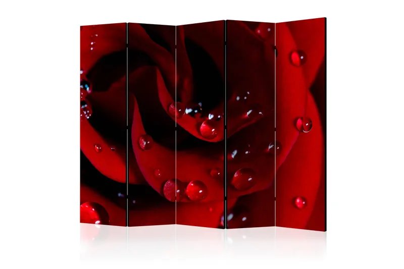 Romdeler - Red rose with water drops II 225x172, Artgeist sp. z o. o.