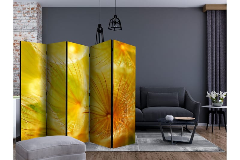 Romdeler - Soft dandelion flower II 225x172 - Artgeist sp. z o. o. - Innredning - Romdelere - Bretteskjerm