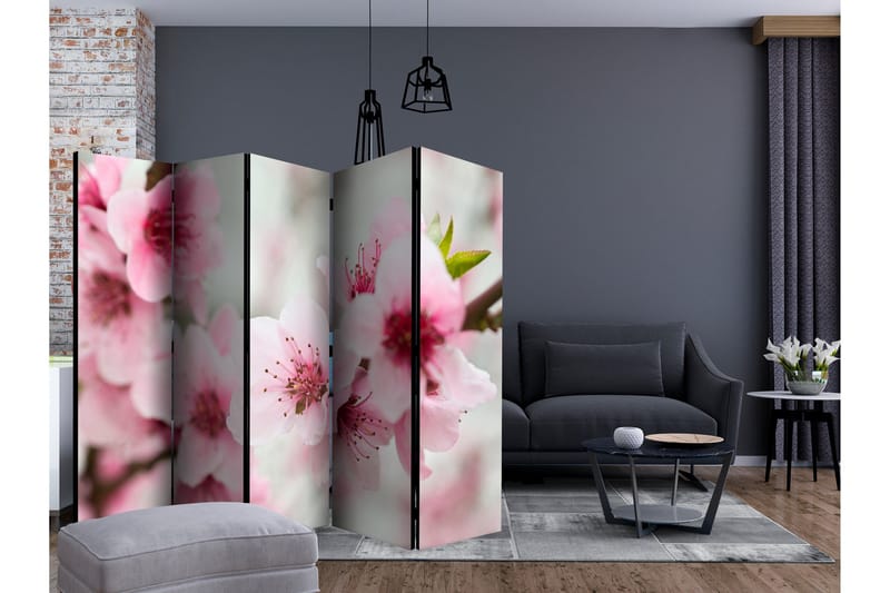 Romdeler - Spring, blooming tree - pink flowers II 225x1 - Artgeist sp. z o. o. - Innredning - Romdelere - Bretteskjerm
