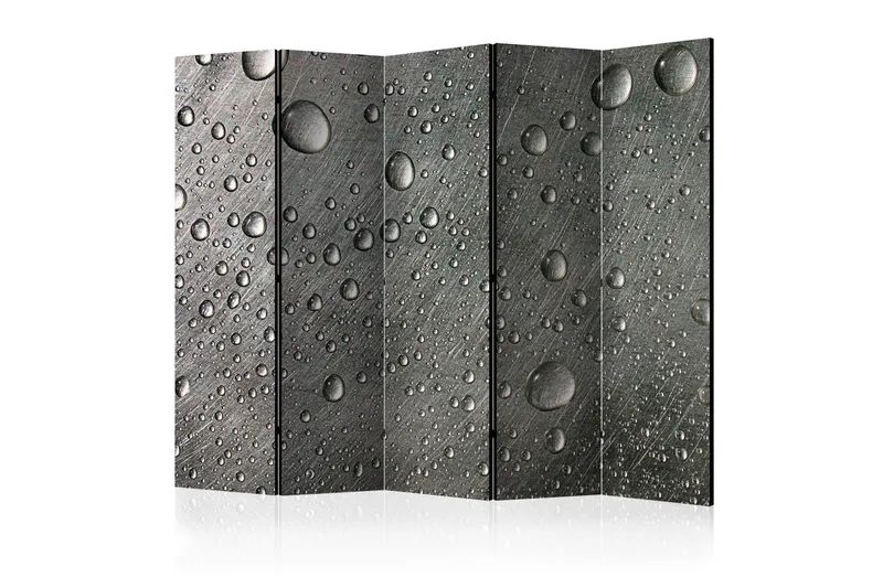 Romdeler - Steel surface with water drops II 225x172, Artgeist sp. z o. o.