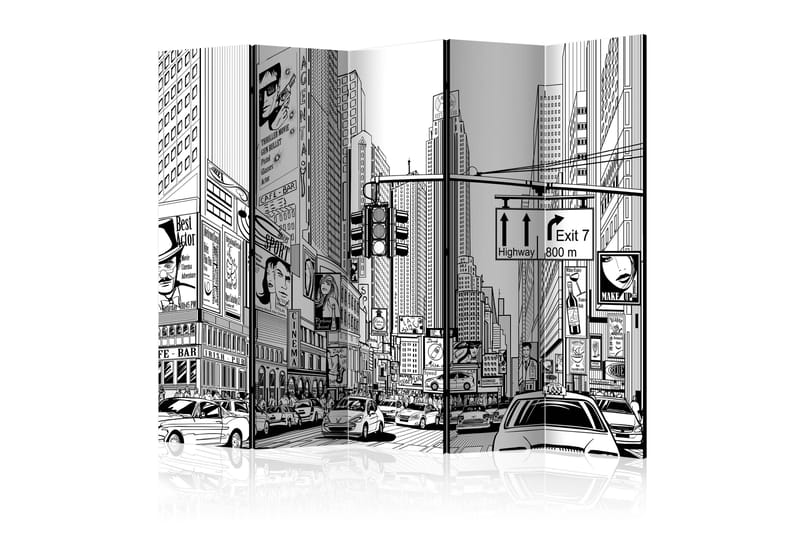 Romdeler - Street in New York City II 225x172 - Artgeist sp. z o. o. - Innredning - Romdelere - Bretteskjerm