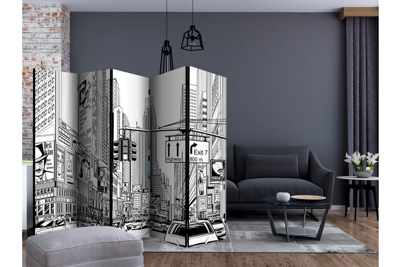 Romdeler - Street in New York City II 225x172 - Artgeist sp. z o. o. - Innredning - Romdelere - Bretteskjerm