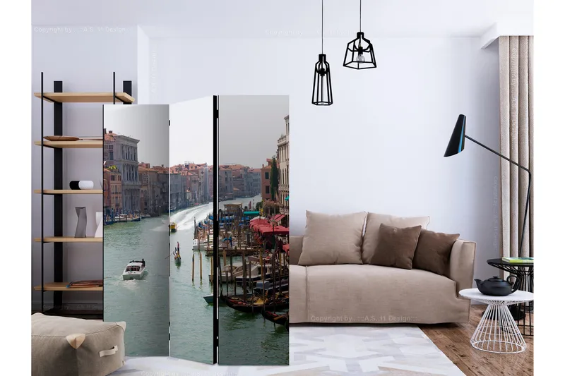 Romdeler - The Grand Canal in Venice 135x172 - Artgeist sp. z o. o. - Innredning - Romdelere - Bretteskjerm