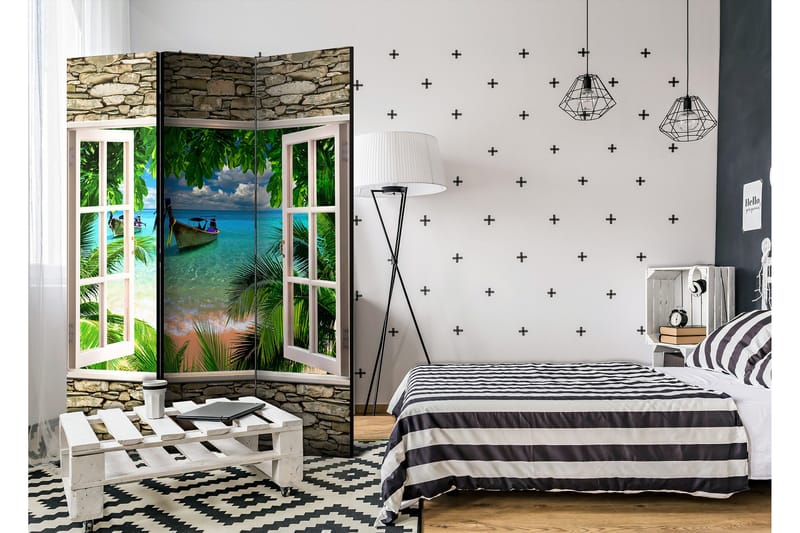 Romdeler Tropical Beach 135x172 - Artgeist sp. z o. o. - Innredning - Romdelere - Bretteskjerm