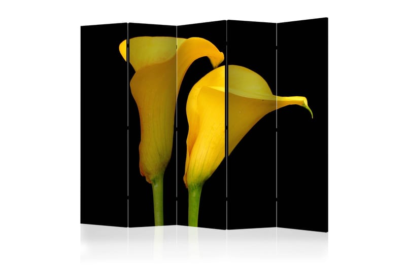Romdeler - Two yellow calla flowers 225x172 - Artgeist sp. z o. o. - Innredning - Romdelere - Bretteskjerm