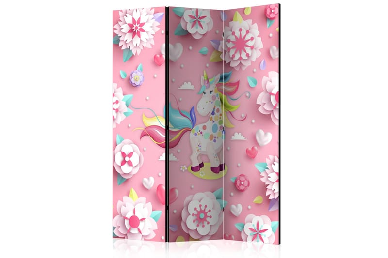 Romdeler Unicorn på Blomstereng 113x517 cm, Artgeist sp. z o. o.