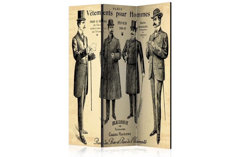 Romdeler Vêtements Pour Homme 135x172 - Artgeist sp. z o. o. - Bretteskjerm - Romdelere