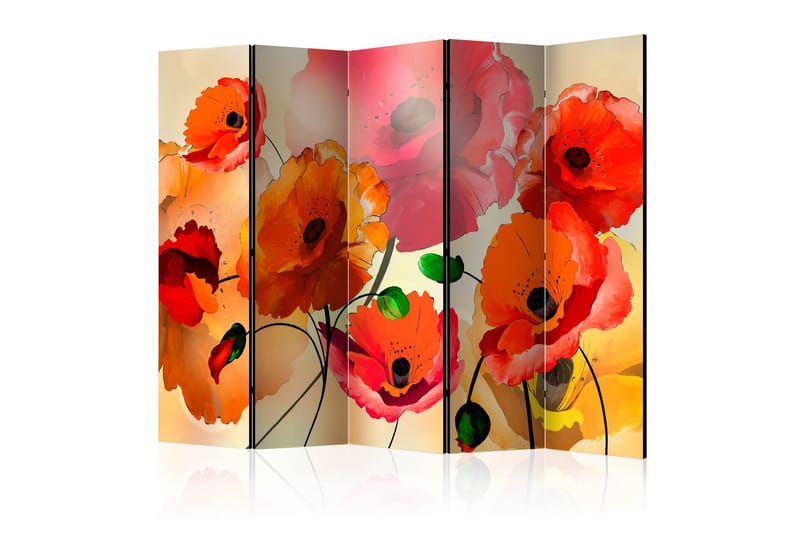 Romdeler Velvet Poppies 225x172 - Artgeist sp. z o. o. - Innredning - Romdelere - Bretteskjerm