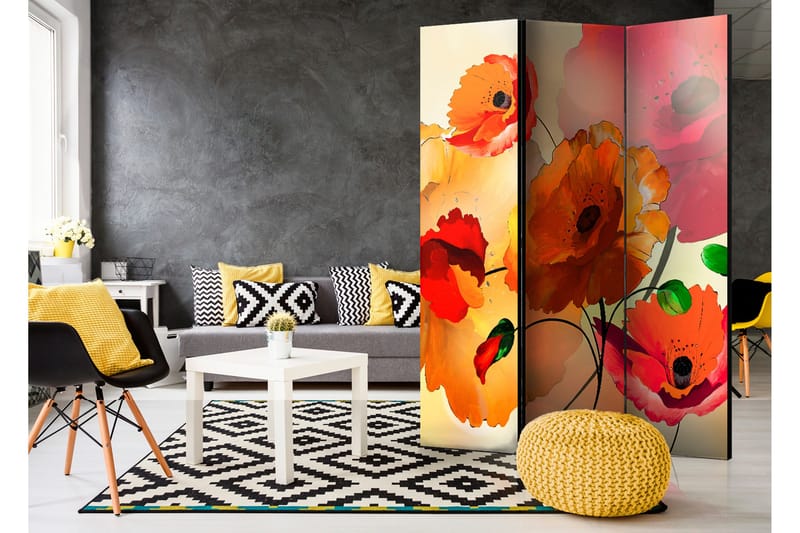 Romdeler Velvet Poppies 135x172 - Artgeist sp. z o. o. - Innredning - Romdelere - Bretteskjerm