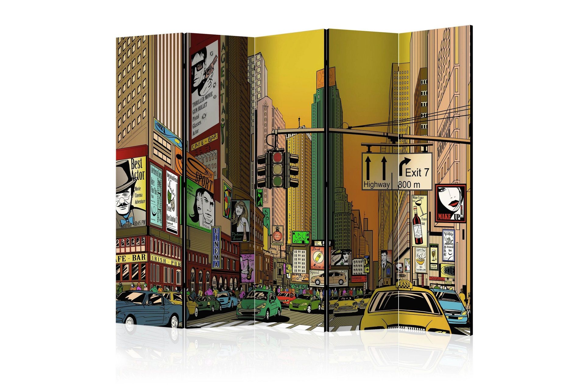 Romdeler - Vibrant city II 225x172 - Artgeist sp. z o. o.