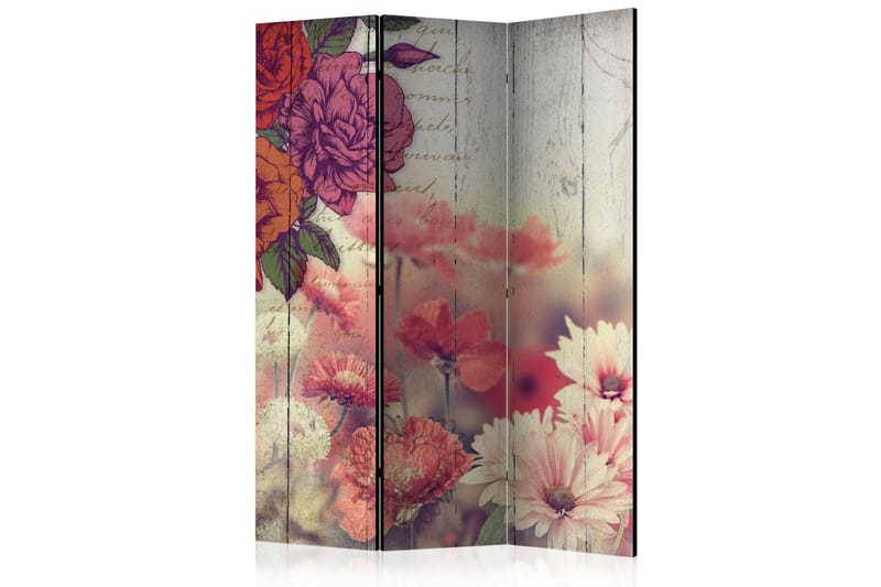 Romdeler - Vintage Flowers 135x172 - Artgeist sp. z o. o. - Innredning - Romdelere - Bretteskjerm