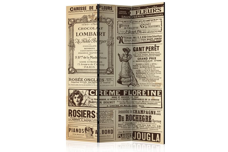 Romdeler Vintage Magazines 135x172 - Artgeist sp. z o. o. - Innredning - Romdelere - Bretteskjerm