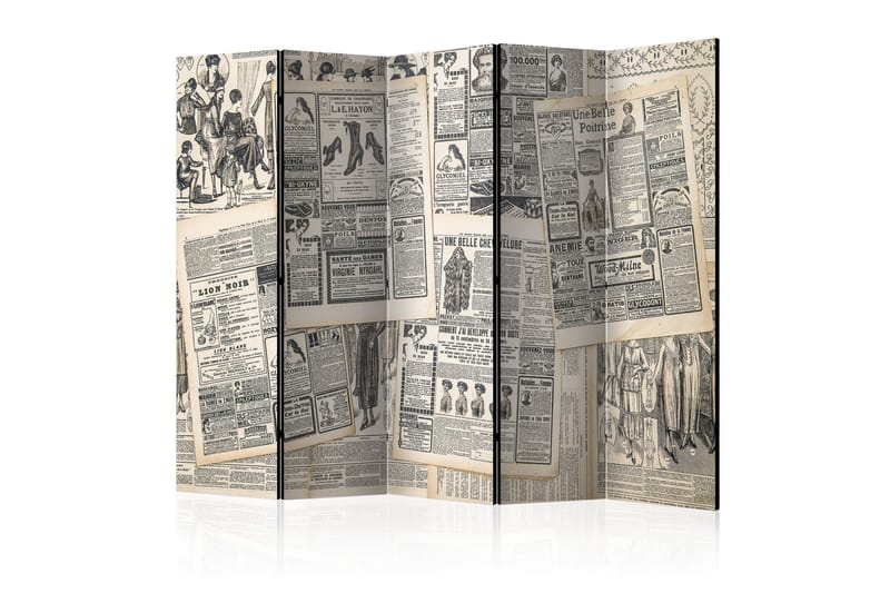 Romdeler Vintage Newspapers 225x172 - Artgeist sp. z o. o. - Innredning - Romdelere - Bretteskjerm