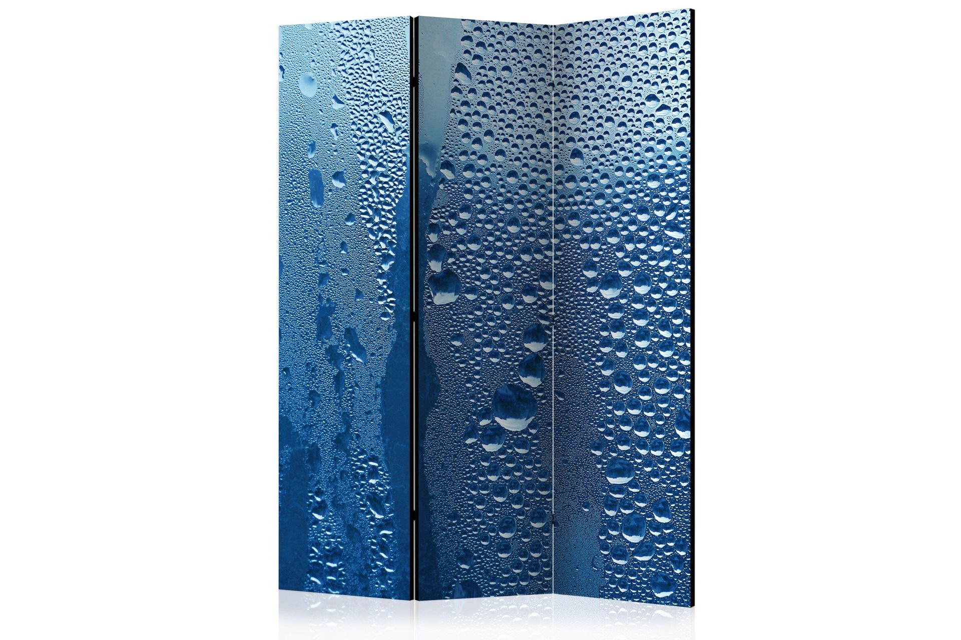 Romdeler - Water drops on blue glass 135x172 - Artgeist sp. z o. o.