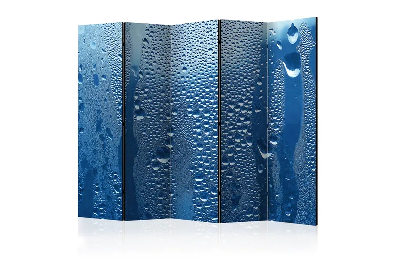 Romdeler - Water drops on blue glass II 225x172, Artgeist sp. z o. o.