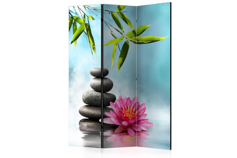Romdeler Water Lily And Zen Stones 135x172 - Artgeist sp. z o. o. - Innredning - Romdelere - Bretteskjerm