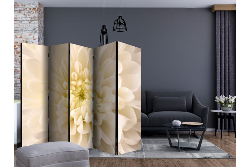Romdeler - White dahlia II 225x172 - Artgeist sp. z o. o. - Innredning - Romdelere - Bretteskjerm