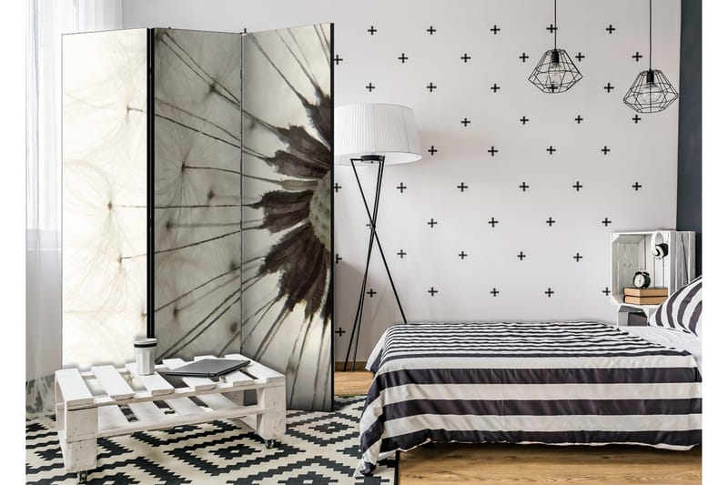 Romdeler White Dandelion 135x172 - Artgeist sp. z o. o. - Innredning - Romdelere - Bretteskjerm