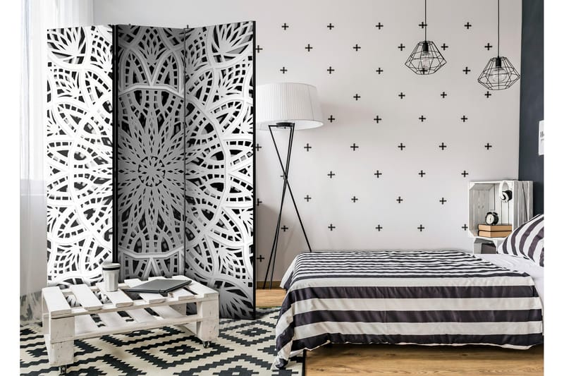 Romdeler White Mandala 135x172 - Artgeist sp. z o. o. - Innredning - Romdelere - Bretteskjerm