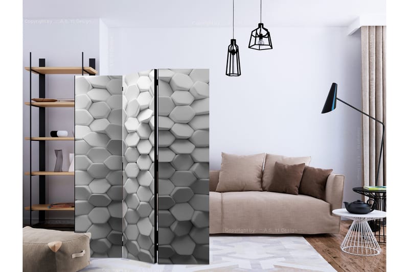 Romdeler - White Mystery 135x172 - Artgeist sp. z o. o. - Innredning - Romdelere - Bretteskjerm