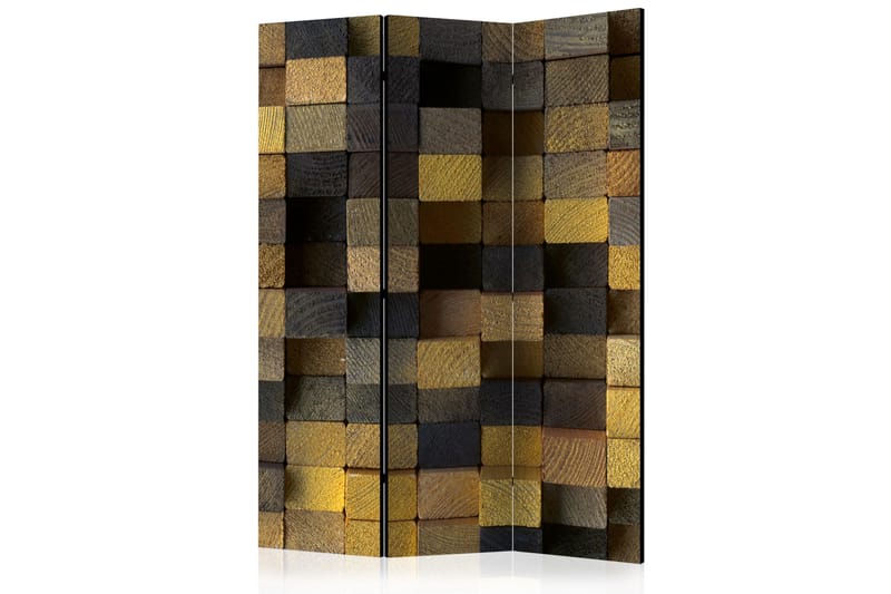 Romdeler - Wooden cubes 135x172 - Artgeist sp. z o. o. - Bretteskjerm - Romdelere