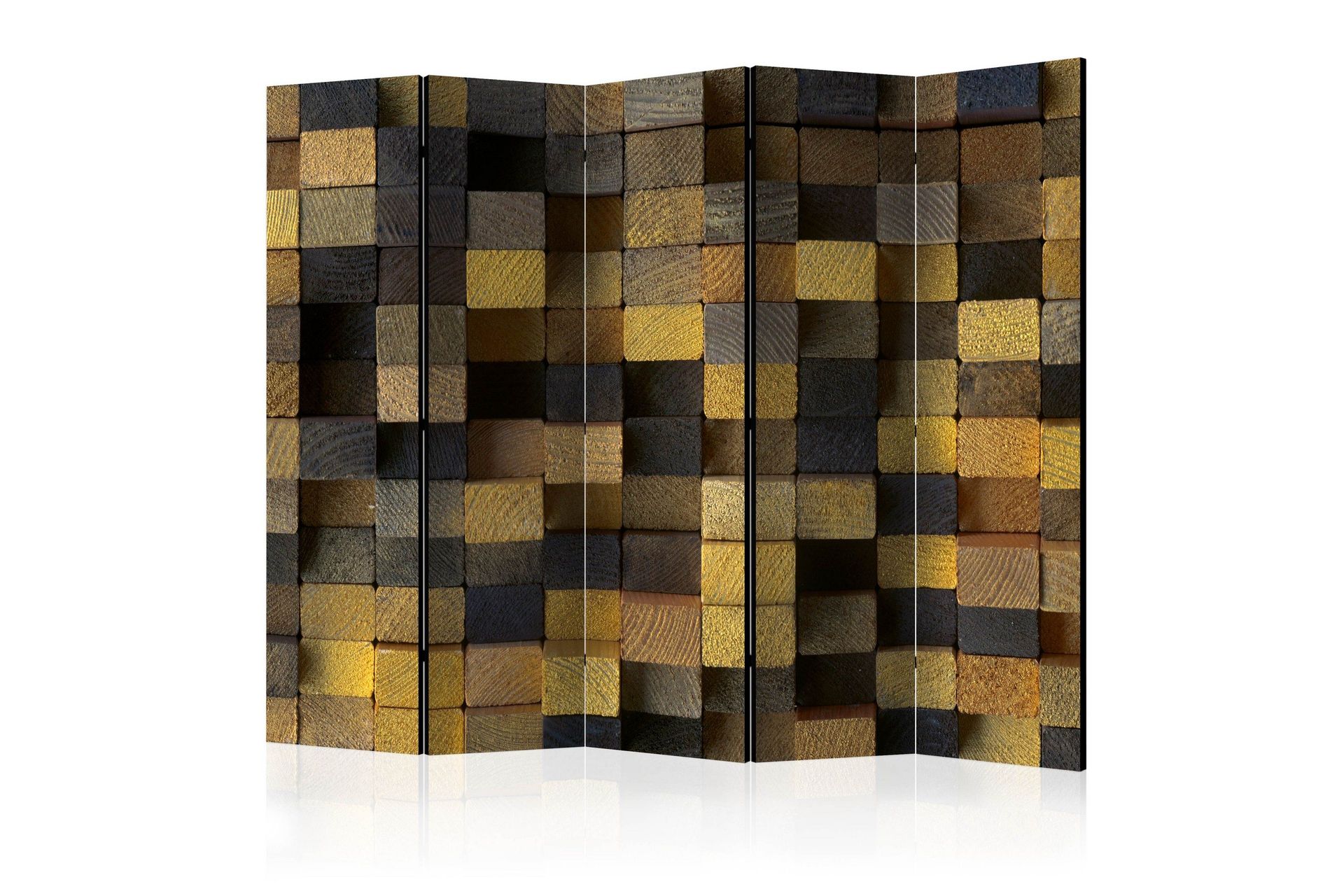 Romdeler - Wooden cubes II 225x172 - Artgeist sp. z o. o.