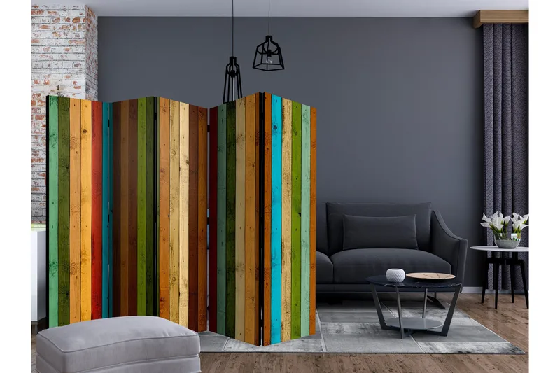 Romdeler Wooden Rainbow II - Artgeist sp. z o. o. - Innredning - Romdelere - Bretteskjerm