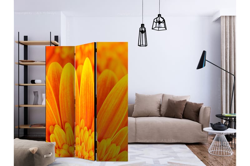 Romdeler - Yellow gerbera daisies 135x172 - Artgeist sp. z o. o. - Innredning - Romdelere - Bretteskjerm