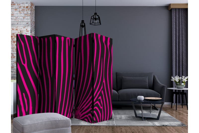 Romdeler Zebra Pattern Violet II - Artgeist sp. z o. o. - Innredning - Romdelere - Bretteskjerm