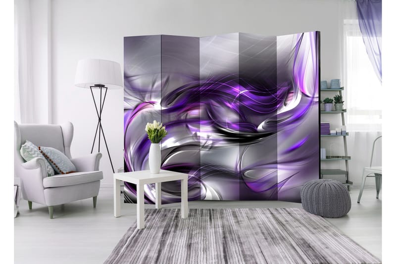 Romdeler Purple Swirls 225x172 - Artgeist sp. z o. o. - Innredning - Romdelere - Bretteskjerm