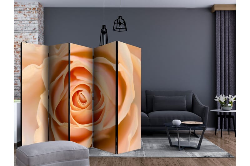 Romdeler - Peach Colored Rose II 225x172 - Artgeist sp. z o. o. - Innredning - Romdelere - Bretteskjerm