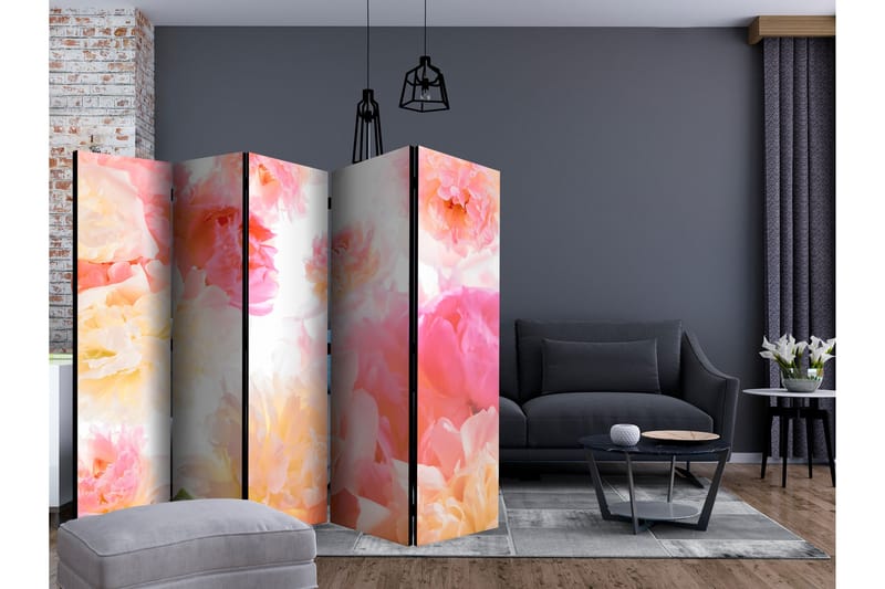 Romdeler - Pastel Peonies II 225x172 - Artgeist sp. z o. o. - Innredning - Romdelere - Bretteskjerm