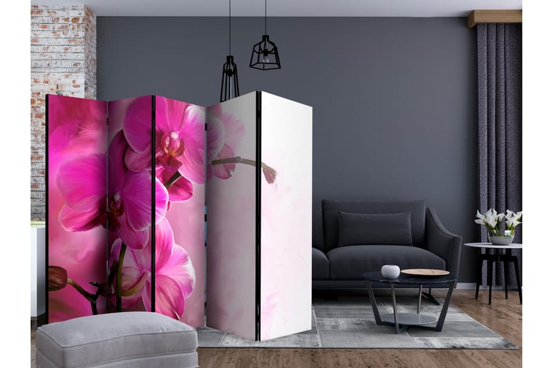 Romdeler - Pink Orchid II 225x172 - Artgeist sp. z o. o. - Innredning - Romdelere - Bretteskjerm