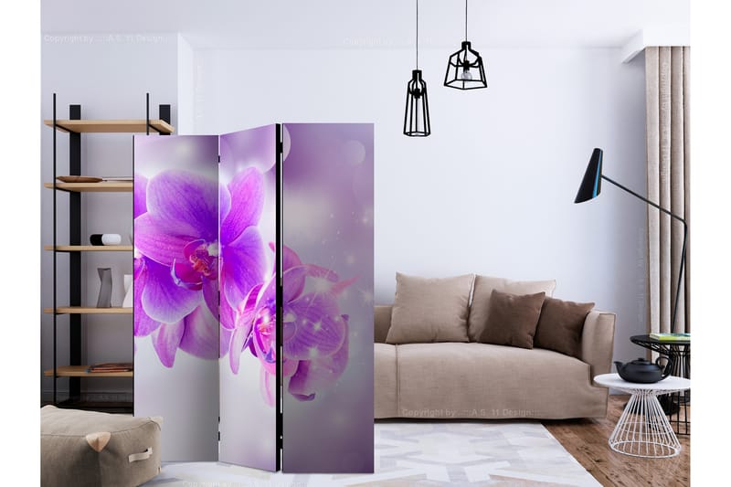 Romdeler - Purple Orchids 135x172 - Artgeist sp. z o. o. - Innredning - Romdelere - Bretteskjerm