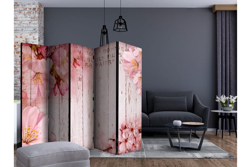 Romdeler - Pink apple blossoms II 225x172 - Artgeist sp. z o. o. - Innredning - Romdelere - Bretteskjerm