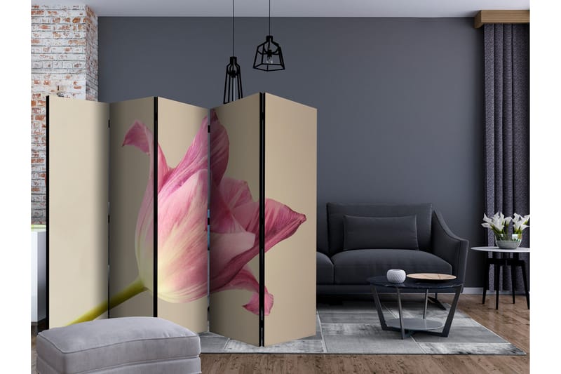 Romdeler - Pink tulip II 225x172 - Artgeist sp. z o. o. - Innredning - Romdelere - Bretteskjerm