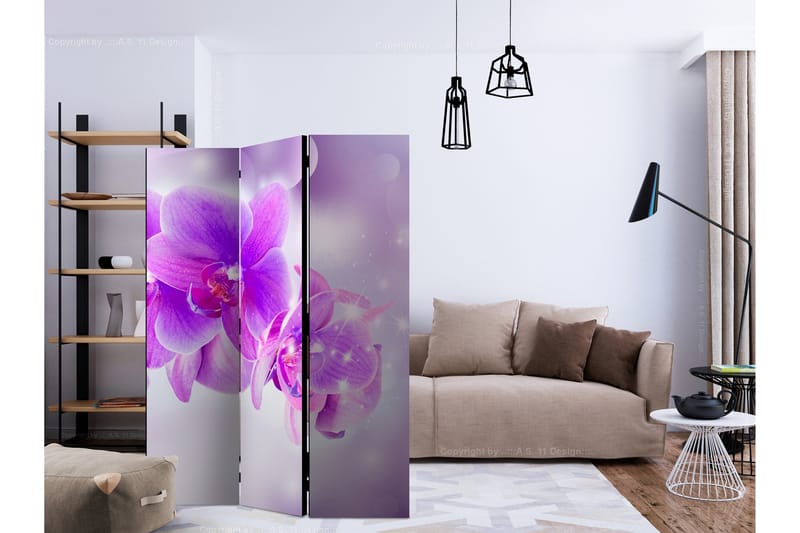 Romdeler - Purple Orchids 135x172 - Artgeist sp. z o. o. - Innredning - Romdelere - Bretteskjerm