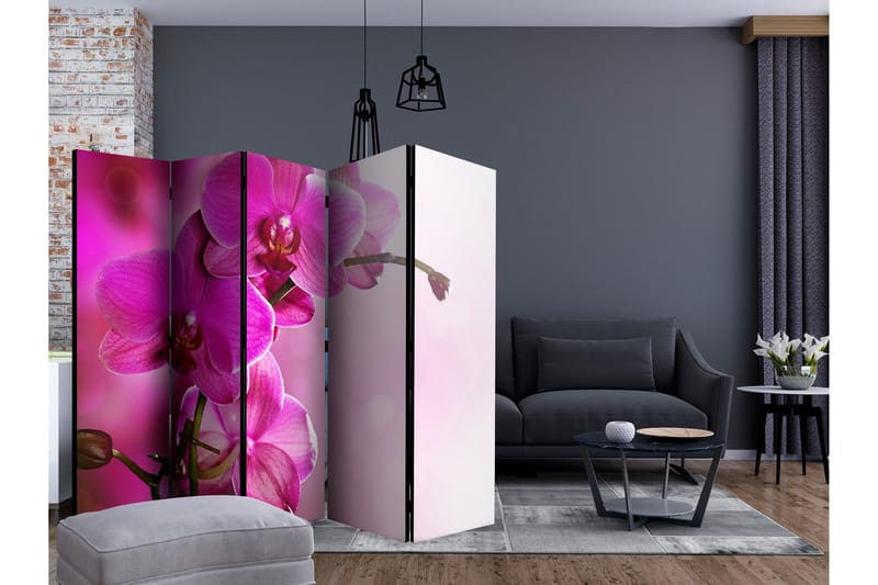 Romdeler - Pink Orchid II 225x172 - Artgeist sp. z o. o. - Innredning - Romdelere - Bretteskjerm