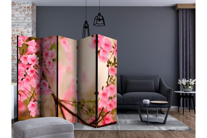 Romdeler - Pink azalea II 225x172 - Artgeist sp. z o. o. - Innredning - Romdelere - Bretteskjerm