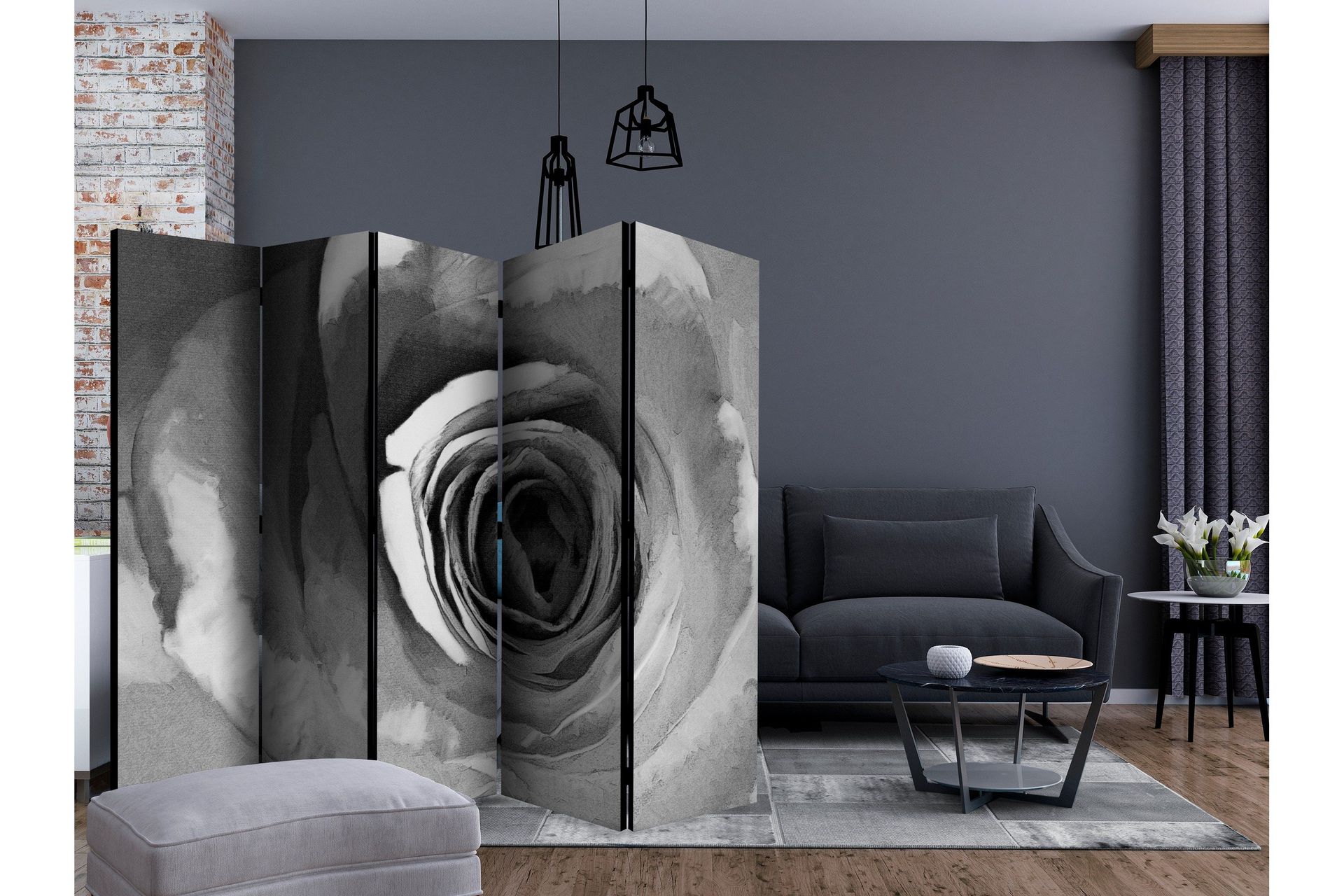 Romdeler - Paper rose II 225x172 - Artgeist sp. z o. o.