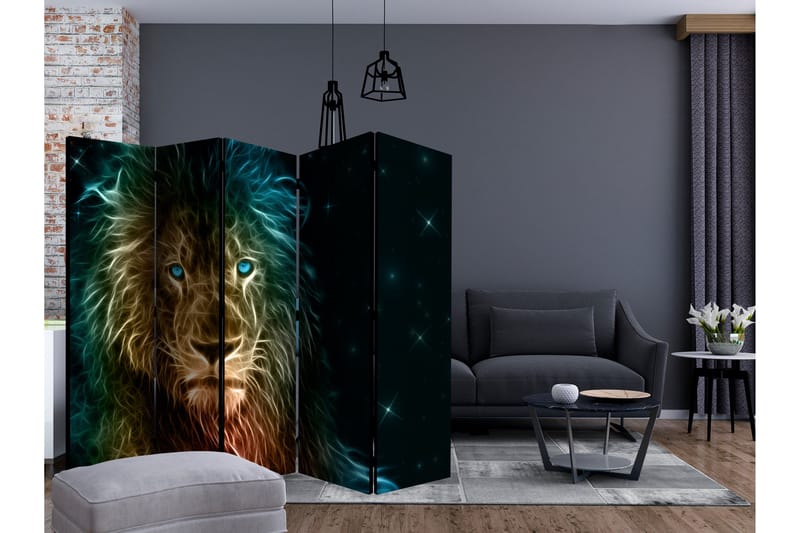 Room Divider - Abstract Lion ... II 225x172 - Artgeist sp. z o. o. - Innredning - Romdelere - Bretteskjerm