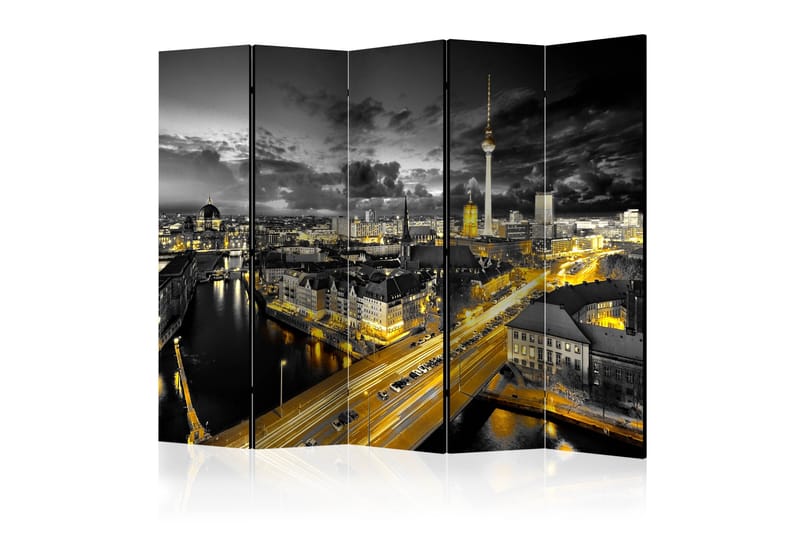 Room Divider - Berlin at Night II 225x172 - Artgeist sp. z o. o. - Innredning - Romdelere - Bretteskjerm