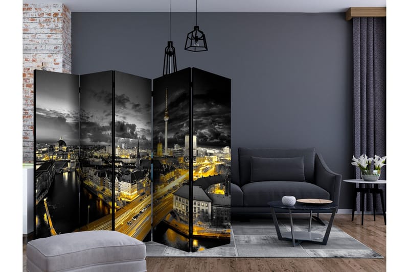 Room Divider - Berlin at Night II 225x172 - Artgeist sp. z o. o. - Innredning - Romdelere - Bretteskjerm