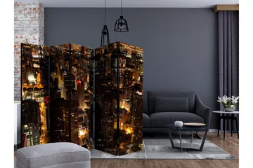 Room Divider - City by night - Chicago II 225x172 - Artgeist sp. z o. o. - Innredning - Romdelere - Bretteskjerm