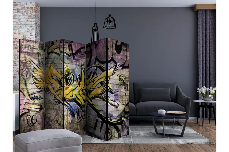 Room Divider - Stunning Graffiti II 225x172 - Artgeist sp. z o. o. - Innredning - Romdelere - Bretteskjerm