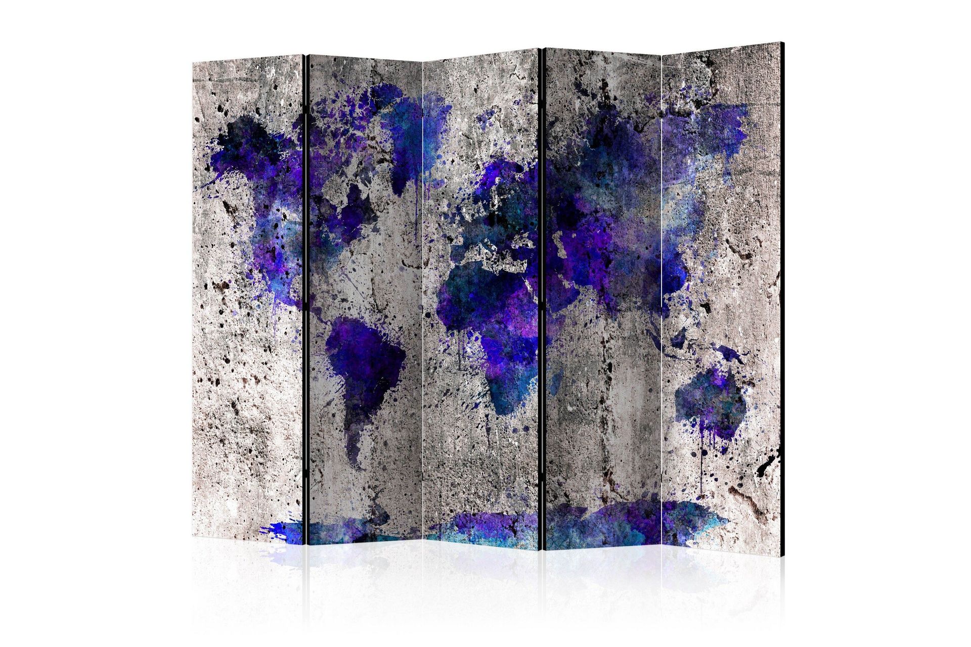Room Divider - World Map Ink Blots II 225x172 - Artgeist sp. z o. o.