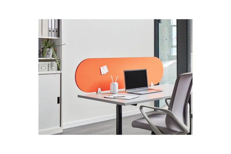 Skiljevägg för skrivbord Beliani Sparky Orange, 160x1x40 cm Orange - Innredning - Romdelere - Skjermvegg