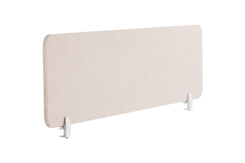 Skiljevägg för skrivbord Beliani Wally Beige, 130x2x40 cm Beige 160x2x40 cm