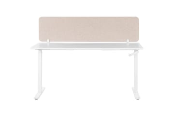 Skiljevägg för skrivbord Beliani Wally Beige, 130x2x40 cm Beige 160x2x40 cm - Innredning - Romdelere - Skjermvegg